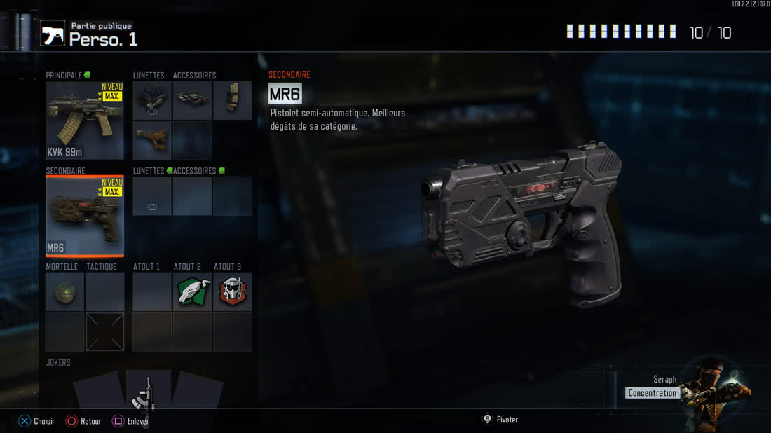 Classe avec armes niveau max
